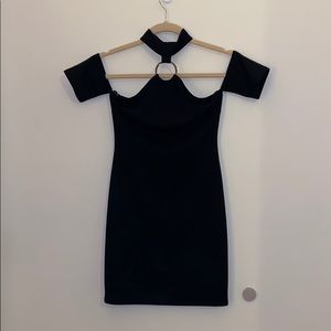 Black mini dress